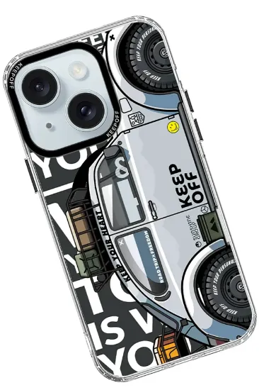 Keep Off iPhone 15 Cross Country Travel Magsafe Kapak - Snow resmi