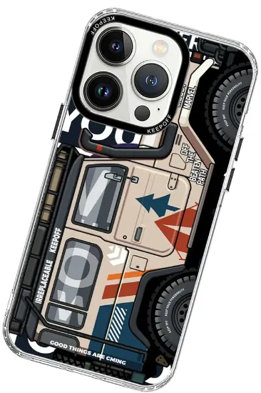 Keep Off iPhone 15 Pro Max Cross Country Travel Magsafe Kapak - Jungle resmi
