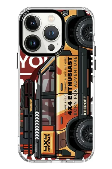 Keep Off iPhone 15 Pro Max Cross Country Travel Magsafe Kapak - Desert resmi