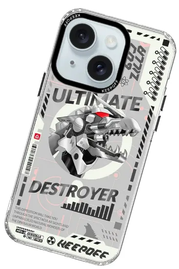 Keep Off iPhone 15 DNA Magsafe Kapak - Godzilla resmi