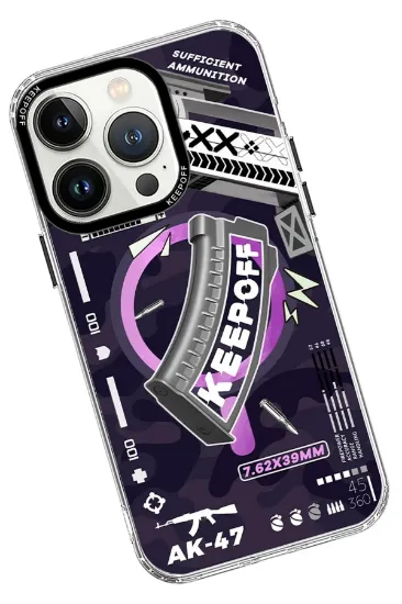 Keep Off iPhone 15 Pro Max Battlefield Magsafe Kapak - Prepare Ammuniton resmi