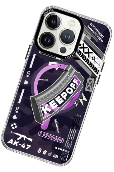 Keep Off iPhone 15 Pro Max Battlefield Magsafe Kapak - Prepare Ammuniton resmi