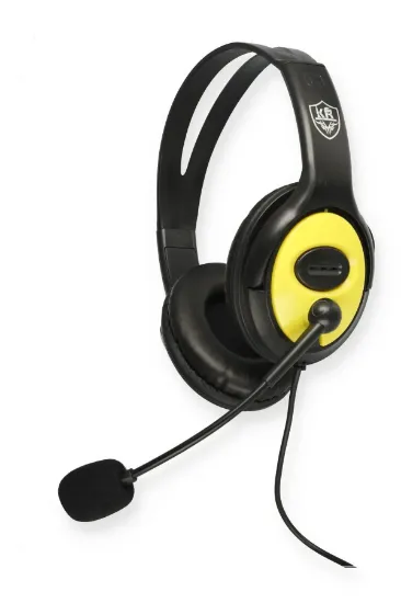 Karler Bass GM704 Kafa Üstü Oyuncu Kulaklık - Sarı resmi