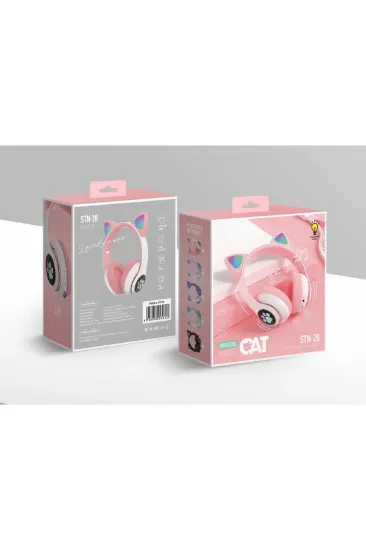 Karler Bass STN28 Kablosuz Kedi Kulaklık - Pembe resmi