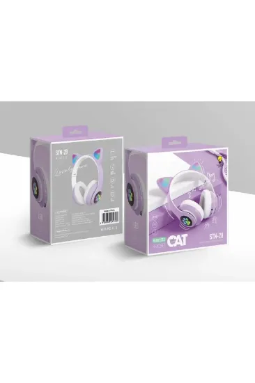 Karler Bass STN28 Kablosuz Kedi Kulaklık - Lila resmi