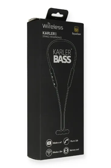 Karler Bass KR103 Kablosuz Kulaklık - Siyah resmi