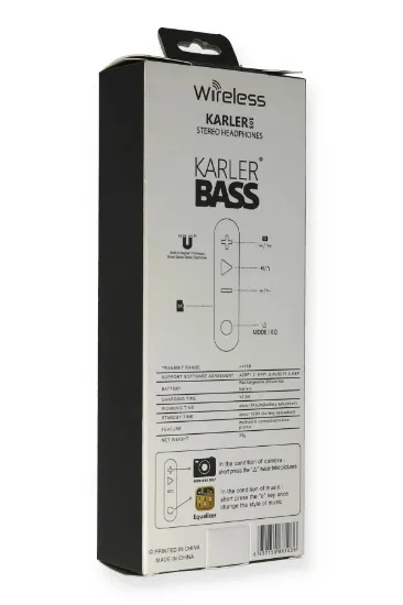 Karler Bass KR103 Kablosuz Kulaklık - Siyah resmi