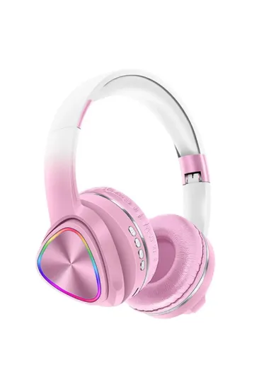 Karler Bass Tune 650 BT RGB Kablosuz Kafaüstü Kulaklık - Pembe resmi