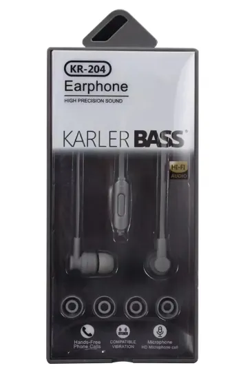 Karler Bass KR-204 Kablolu Kulaklık - Siyah resmi