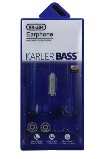 Karler Bass KR-204 Kablolu Kulaklık - Lacivert resmi