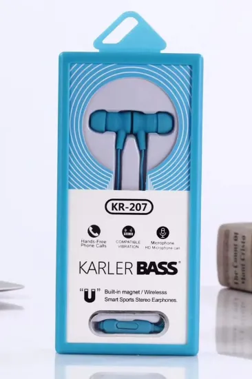 Karler Bass KR-207 Mıknatıslı Kablolu Kulaklık - Mavi resmi