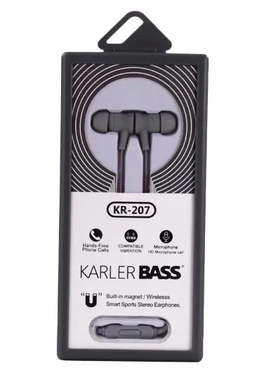 Karler Bass KR-207 Mıknatıslı Kablolu Kulaklık - Gri resmi