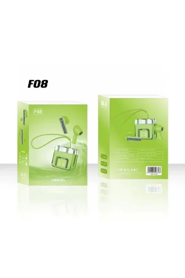 Karler Bass F08 Dijital Şarj Göstergeli TWS Bluetooth Kulaklık - Yeşil resmi