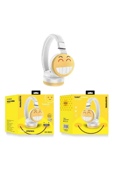 Karler Bass KR9900 Kablosuz Kafaüstü Kulaklık - Sarı resmi