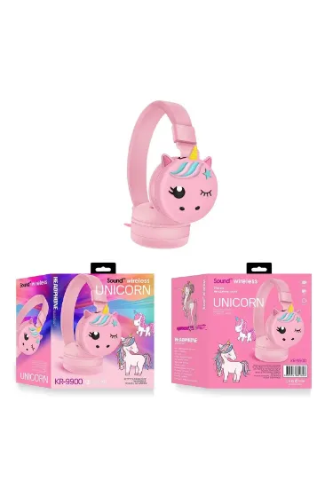 Karler Bass KR9900 Kablosuz Kafaüstü Kulaklık - Pembe resmi