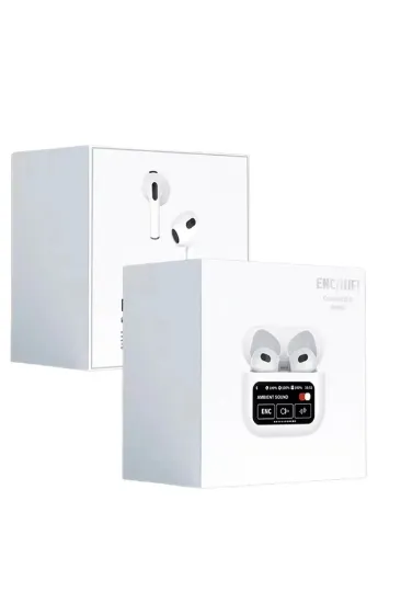 Karler Bass A10 Pro Aktif Gürültü Engelleyici Özellikli Dijital Ekranlı Airpods Bluetooth Kulaklık - Beyaz resmi