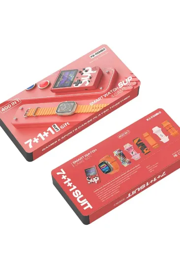 Karler Bass K3 Kombo 7 Adet Kordon ve Ekstra Atari Hediyeli Konuşma Özellikli Akıllı Saat - Kırmızı resmi