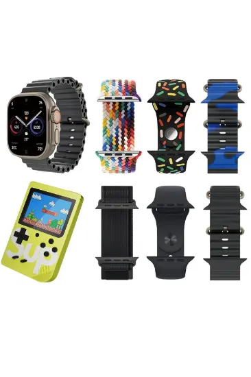 Karler Bass K3 Kombo 7 Adet Kordon ve Ekstra Atari Hediyeli Konuşma Özellikli Akıllı Saat - Sarı resmi