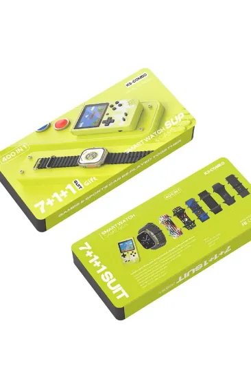 Karler Bass K3 Kombo 7 Adet Kordon ve Ekstra Atari Hediyeli Konuşma Özellikli Akıllı Saat - Sarı resmi