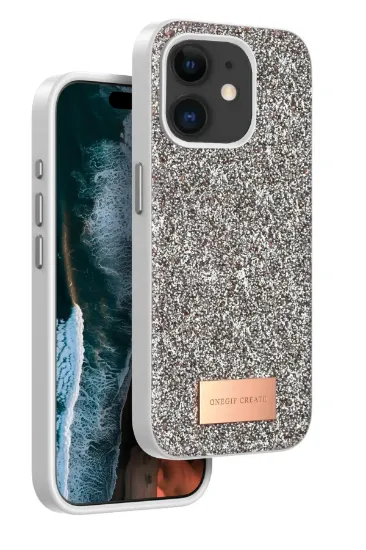 Onegif iPhone 11 Bright Simli Kapak - Gold resmi