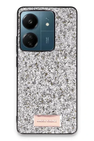 Onegif Xiaomi Redmi 13C Bright Simli Kapak - Gümüş resmi