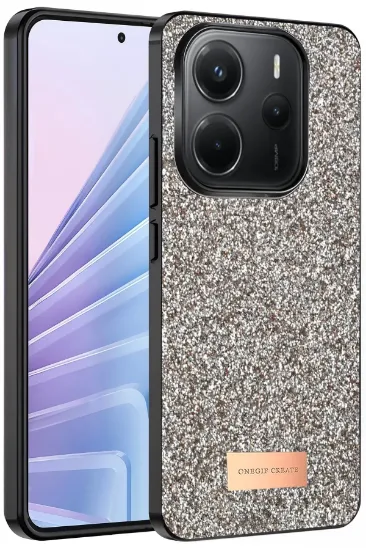Onegif Xiaomi Redmi Note 14 4G Bright Simli Kapak - Gold resmi