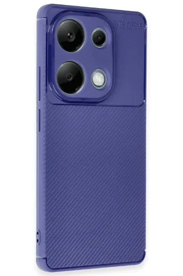 Newface Xiaomi Redmi Note 13 Pro 4G Kılıf Auto Focus Karbon Kapak - Lacivert resmi