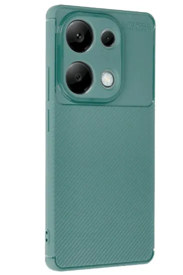 Newface Xiaomi Redmi Note 13 Pro 4G Kılıf Auto Focus Karbon Kapak - Koyu Yeşil resmi
