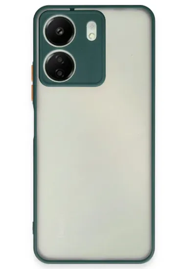 Newface Xiaomi Redmi 13C Kılıf Montreal Silikon Kapak - Yeşil resmi