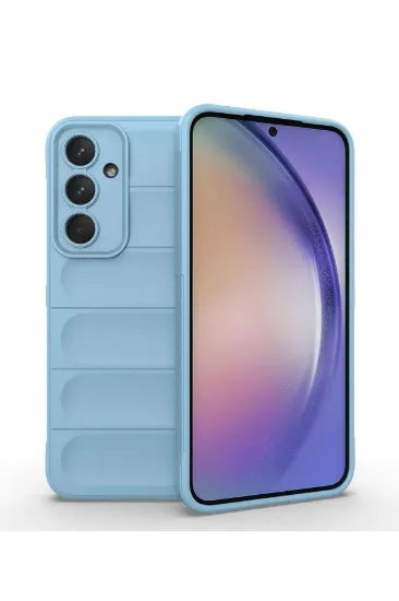 Newface Samsung Galaxy A35 5G Kılıf Optimum Silikon - Sky Blue resmi