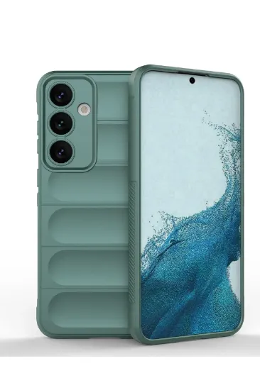 Newface Samsung Galaxy S24 Kılıf Optimum Silikon - Koyu Yeşil resmi