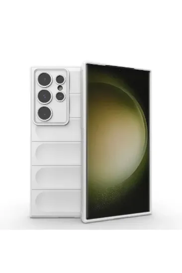 Newface Samsung Galaxy S24 Ultra Kılıf Optimum Silikon - Krem resmi