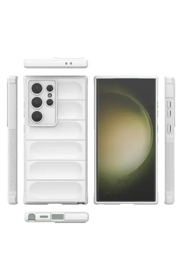 Newface Samsung Galaxy S24 Ultra Kılıf Optimum Silikon - Krem resmi