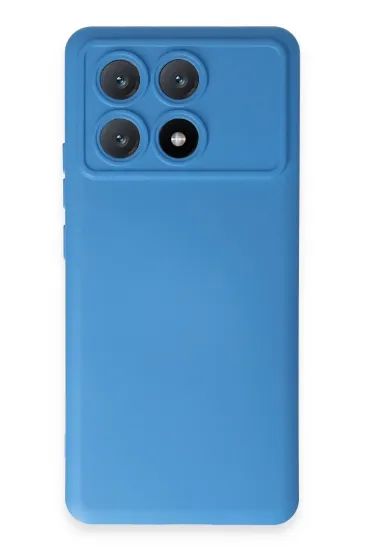 Newface Xiaomi Poco X6 Pro Kılıf Nano içi Kadife Silikon - Mavi resmi