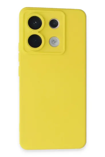Newface Xiaomi Redmi Note 13 Pro 5G Kılıf Nano içi Kadife Silikon - Sarı resmi