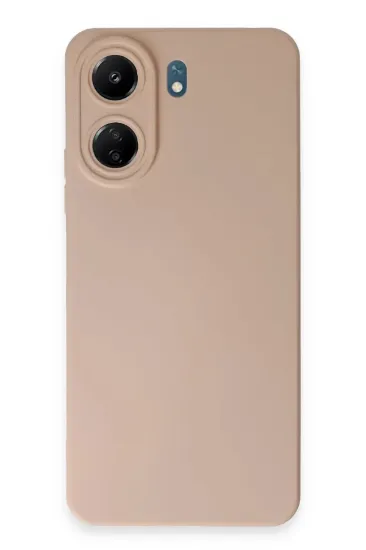 Newface Xiaomi Redmi 13C Kılıf Nano içi Kadife Silikon - Pudra resmi