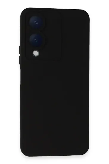 Newface Vivo Y17S Kılıf Nano içi Kadife Silikon - Siyah resmi