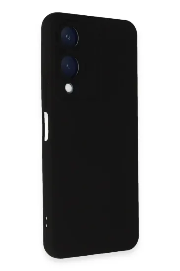 Newface Vivo Y17S Kılıf Nano içi Kadife Silikon - Siyah resmi