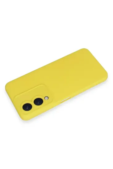 Newface Vivo Y17S Kılıf Nano içi Kadife Silikon - Sarı resmi