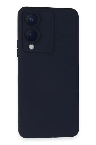 Newface Vivo Y17S Kılıf Nano içi Kadife Silikon - Lacivert resmi