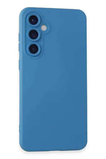 Newface Samsung Galaxy S24 Plus Kılıf Nano içi Kadife Silikon - Mavi resmi