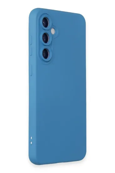 Newface Samsung Galaxy S24 Plus Kılıf Nano içi Kadife Silikon - Mavi resmi