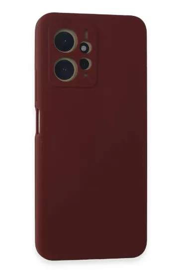 Newface Xiaomi Redmi Note 12 4G Kılıf Nano içi Kadife Silikon - Bordo resmi