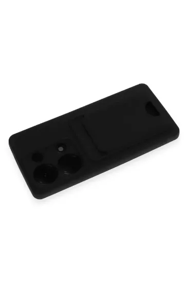 Newface Xiaomi Redmi Note 13 Pro 4G Kılıf Kelvin Kartvizitli Silikon - Siyah resmi