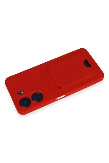 Newface Xiaomi Redmi 13C Kılıf Kelvin Kartvizitli Silikon - Kırmızı resmi