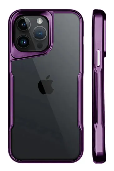 Newface iPhone 15 Pro Kılıf Boyi Silikon Kapak - Derin Mor resmi