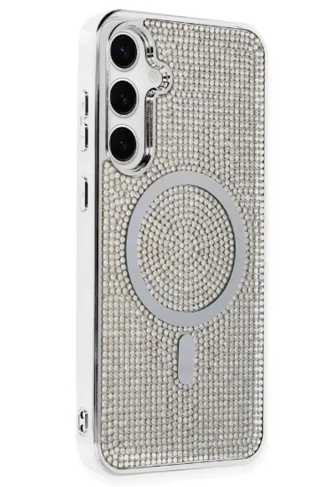 Newface Samsung Galaxy S23 Kılıf Diamond Magsafe Kapak - Rainbow resmi