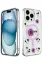 Newface iPhone 14 Pro Max Kılıf Daisy Simli Magsafe Kapak - Mor resmi