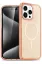 Newface iPhone 14 Pro Max Kılıf Glow Magsafe Kapak - Turuncu resmi