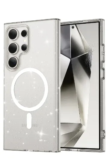 Newface Samsung Galaxy S24 Ultra Kılıf Glow Magsafe Kapak - Şeffaf resmi